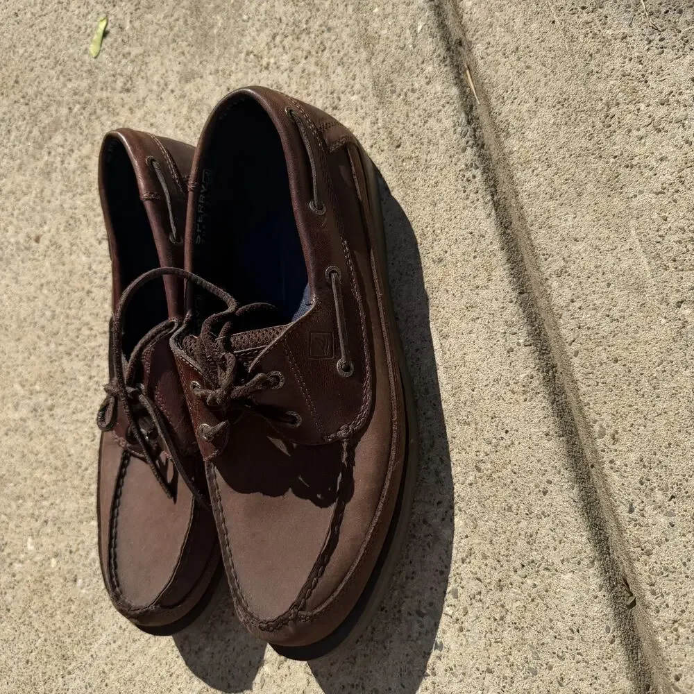 Sperry Men's Brown Leather Top Sider Boat Shoes | Size 11